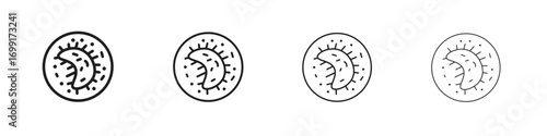 Microorganism icon line design. thin line vector icon set.
