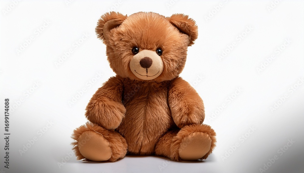 Fototapeta premium adorable brown teddy bear sitting on a transparent background background removed