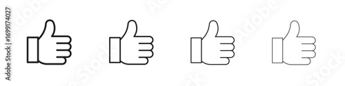Like icon line design. thin line vector icon set.