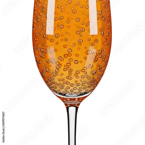 3D mimosa icon in champagne 