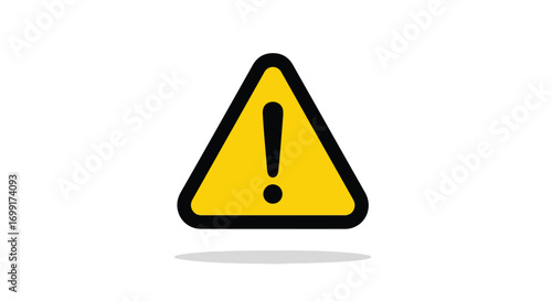 Yellow Triangle Symbol Emphasizing Awareness and Prevention of Possible Problems Ahead in Various Circumstances