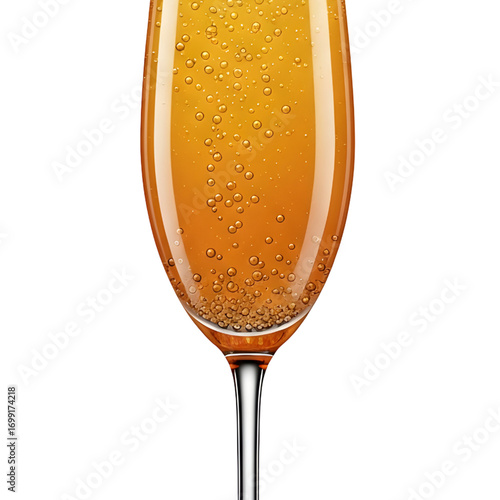3D mimosa icon in champagne 