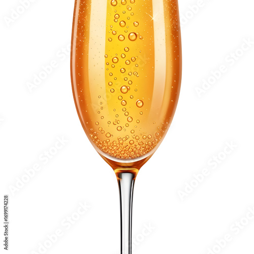 3D mimosa icon in champagne 