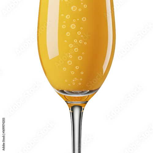3D mimosa icon in champagne 