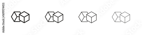 Ice icon line design. thin line vector icon set.