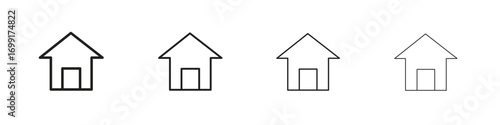 Home icon line design. thin line vector icon set.