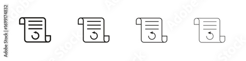 History icon line design. thin line vector icon set.