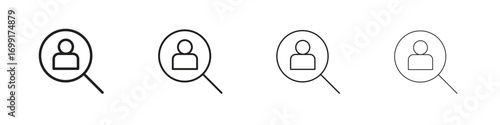 Hiring icon line design. thin line vector icon set.