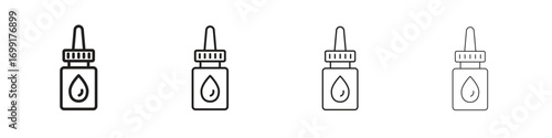 Essential oils icon line design. thin line vector icon set.