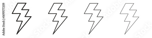 Electricity icon line design. thin line vector icon set.