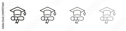 Degree icon line design. thin line vector icon set.