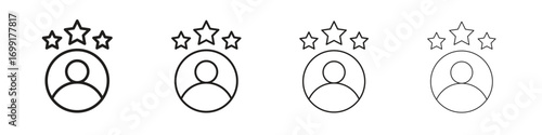 Customer loyalty icon line design. thin line vector icon set.
