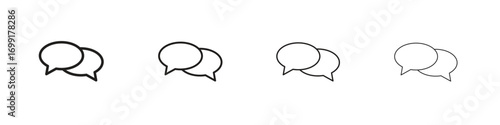 Comments icon line design. thin line vector icon set.