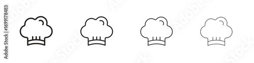 Chef hat icon line design. thin line vector icon set.