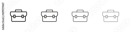 Briefcase icon line design. thin line vector icon set.