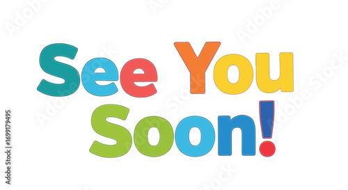 Vibrant farewell artwork with a cheerful message designed to convey positive sentiments and temporary absence