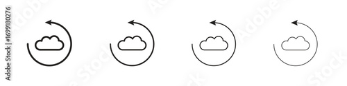 Backup icon line design. thin line vector icon set.