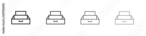 Archive icon line design. thin line vector icon set.