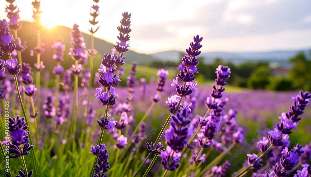 Obraz premium Lavender field at sunset (11)