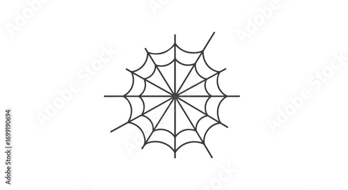 Intricate arachnid web design symbolizing Halloween with a minimalist monochrome and geometric style evoking a sense of mystery and suspense