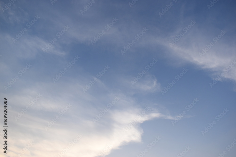 Fototapeta premium beautiful blue sky and white cloud background in springtime