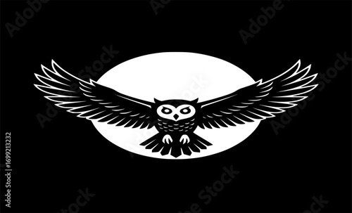 eagle owl vector illustration