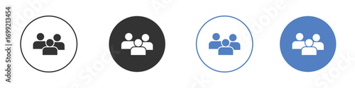 people icon pictogram for your web site design, logo