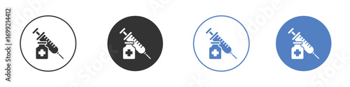 Vaccine vial icon pictogram for your web site design, logo