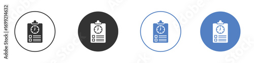 Timesheet icon pictogram for your web site design, logo