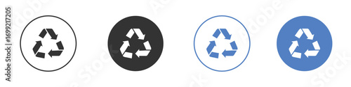 Recycle icon pictogram for your web site design, logo