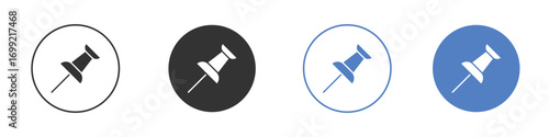 Push pin icon pictogram for your web site design, logo