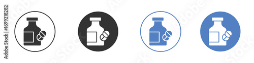 Pill bottle icon pictogram for your web site design, logo