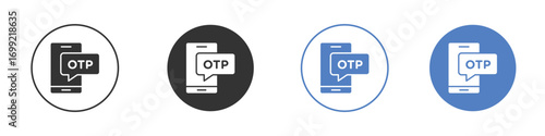 Otp sms password icon pictogram for your web site design, logo