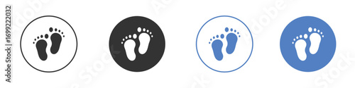 Footprint icon pictogram for your web site design, logo