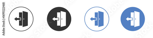 Exit icon pictogram for your web site design, logo