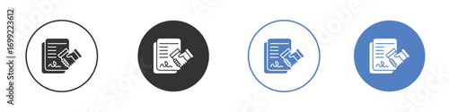 Contract icon pictogram for your web site design, logo