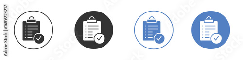 Clipboard check icon pictogram for your web site design, logo