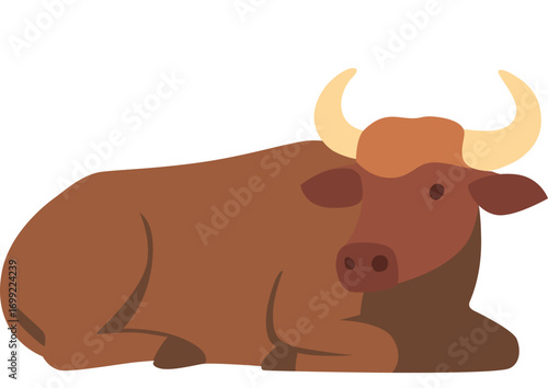 vector illustration of a cow