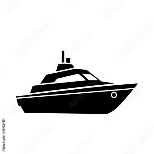 Yacht transport vector icon symbolizing sea travel, marine vessel, and leisure watercraft