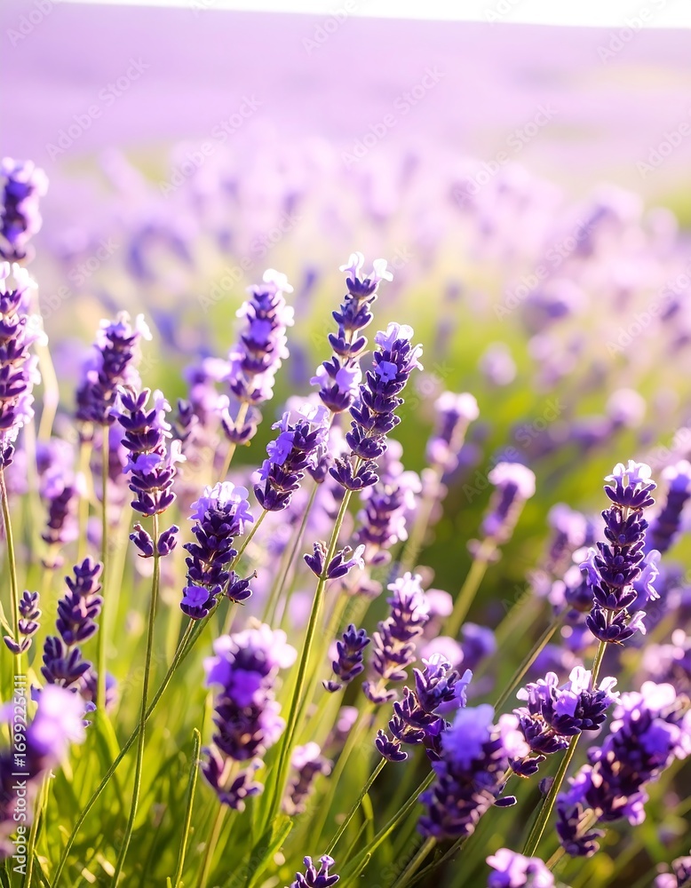 Obraz premium Lavender field in sunlight