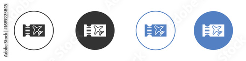 Airline ticket icon pictogram for your web site design, logo