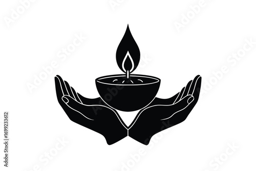 vector coffee cup tea fire symbol design icon