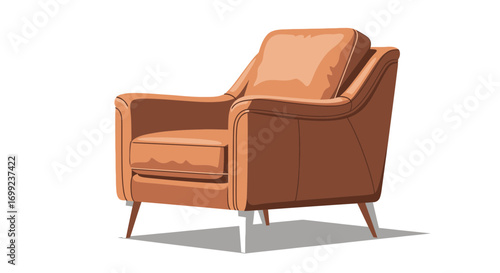 Stylish vector illustration of a modern armchair isolated on white background