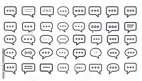 Collection of various speech bubbles