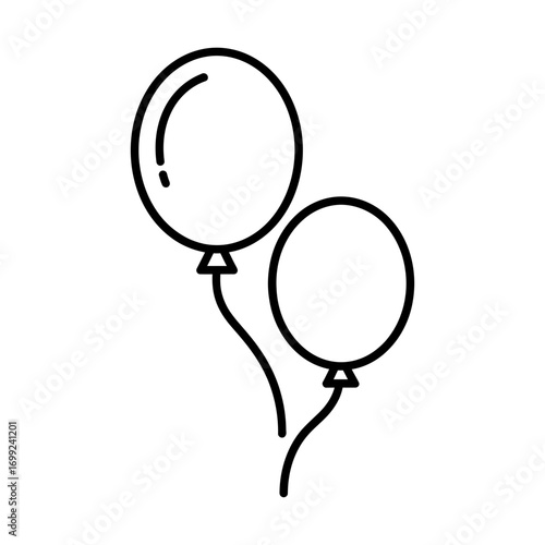 balloon line icon