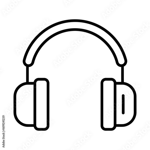 headphones outline icon