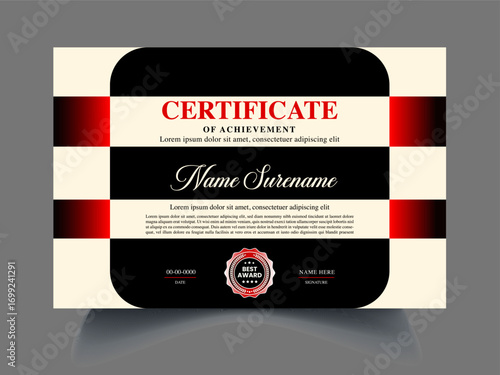 certificate design simple modern a4 luxury size