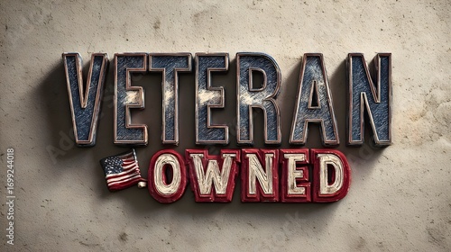 Veteran Owned Patriotic USA Business Sign
