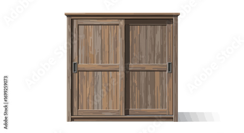 Aesthetic wardrobe with sliding doors, offering a simple, yet elegant appeal