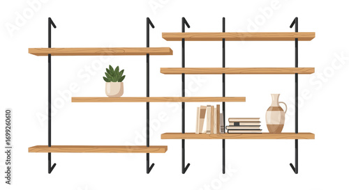 Elegant Shelving Unit with Decorative Elements for Modern Interiors